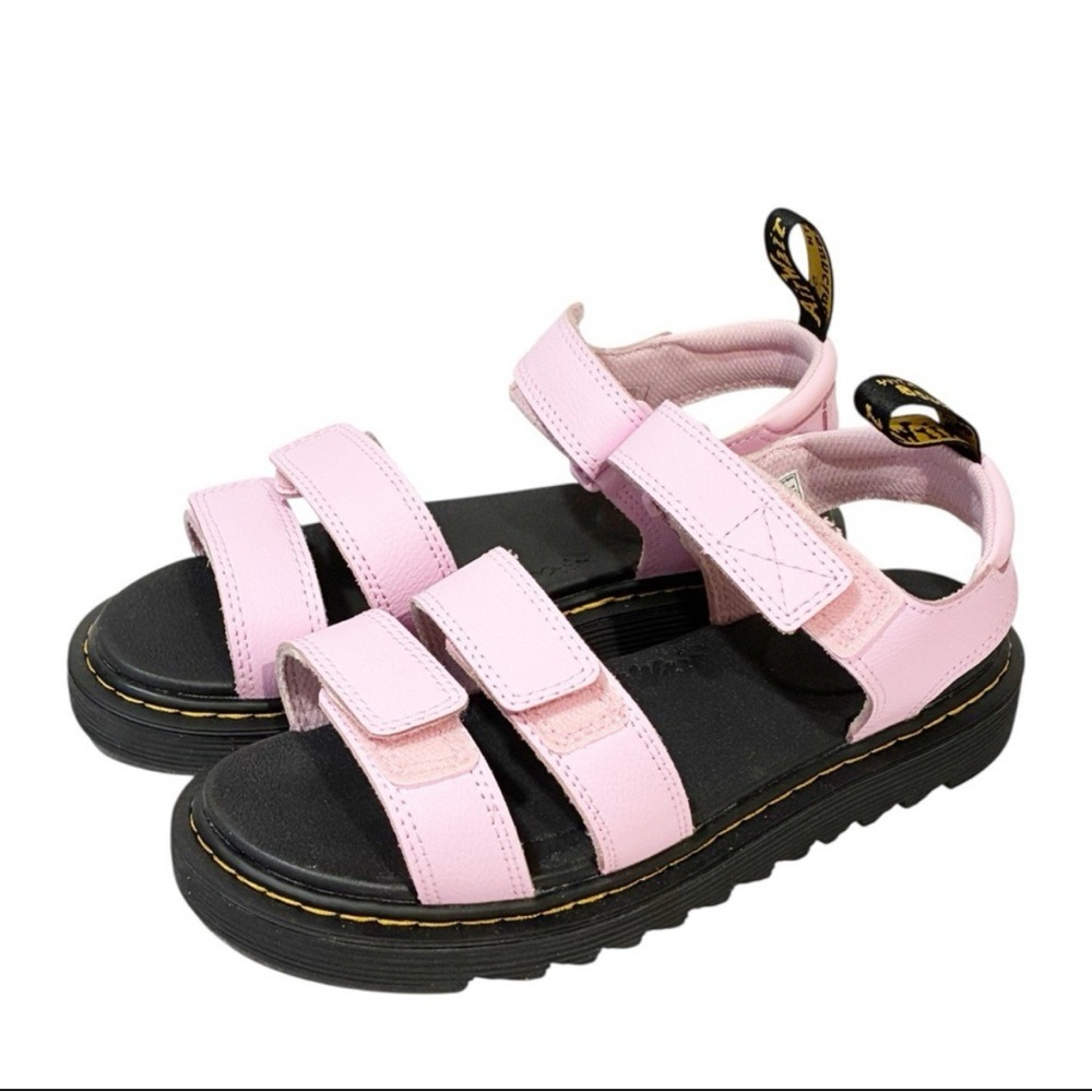 Dr. Martens Kids Klaire Pink Velcro Strap Sandals